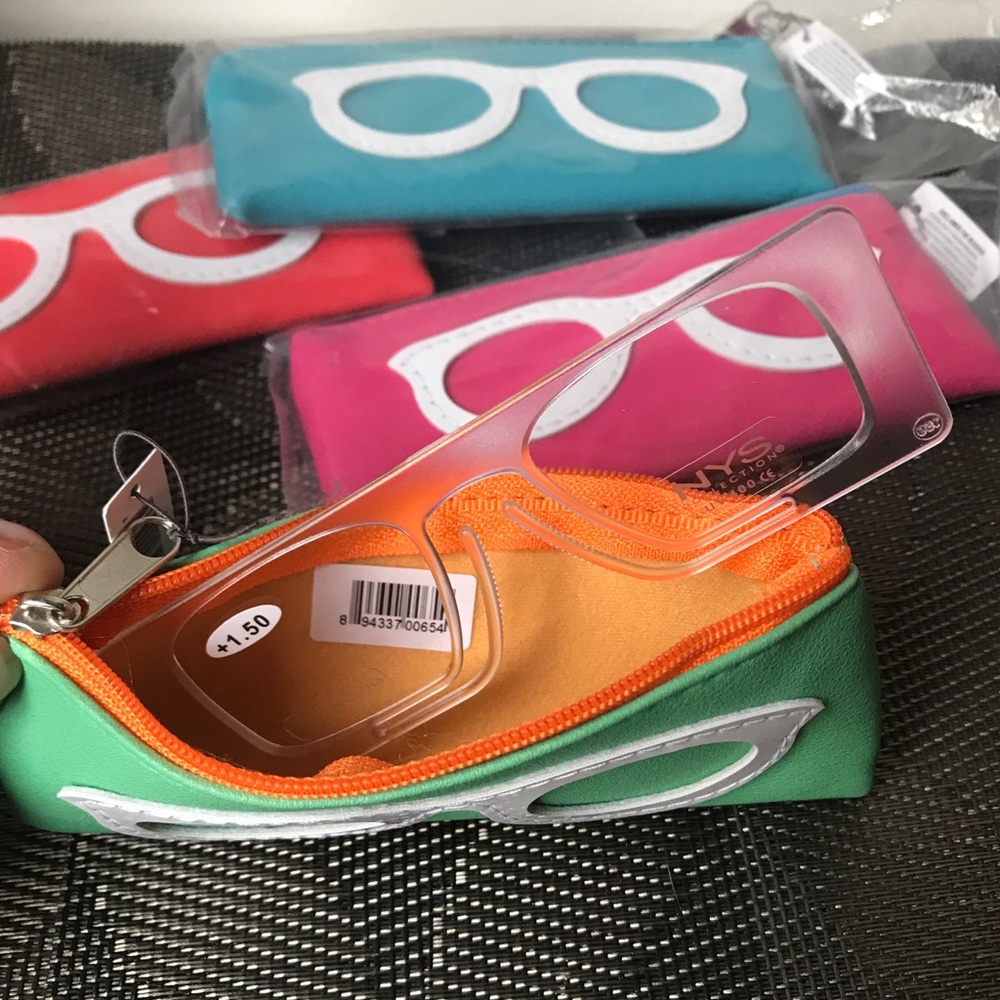 +1.50 NYS Collection Flat Armless Readers with colorful Zip pouch! ONLY 3 LEFT! - Picture 7 of 16